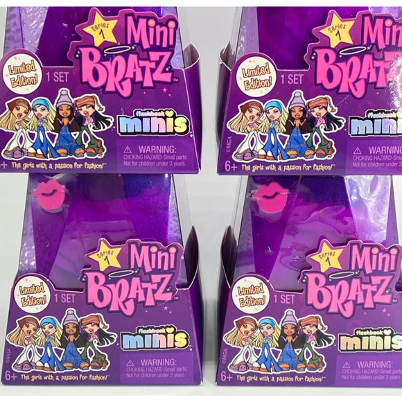Lot of 4 MINI BRATZ SERIES 1 Mystery Boxes FLASHBACK Minis NEW Sealed Toys - Picture 1 of 14